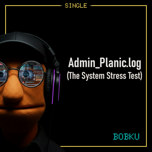 Cover art for Bobku’s track Admin_Panic.log, subtitled The System Stress Test.